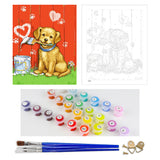 DIY Painting by number kit | Dog painting