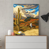 DIY Painting by number kit | Horse riding in the desert