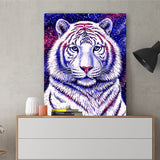 DIY Painting by number kit | White tiger