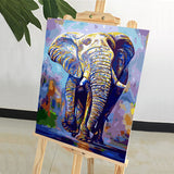 DIY Painting by number kit | Wild elephant