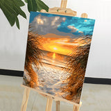 DIY Painting by number kit | Beach under sunset