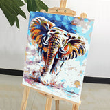 DIY Painting by number kit | Wild elephant