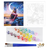 DIY Painting by number kit | Mermaid under the moonlight