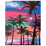 DIY Painting by number kit | Coconut trees by the sea