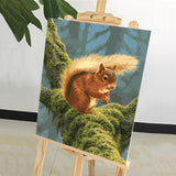 DIY Painting by number kit | Cute squirrel