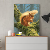DIY Painting by number kit | Cute squirrel
