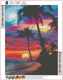 Full Diamond Painting kit - Colorful ocean sunset