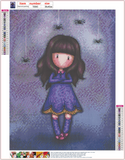 Full Diamond Painting kit - Gorjuss girl - Cobwebs