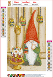 Full Diamond Painting kit - Christmas gnome eating cake