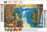 Full Diamond Painting kit - Stunning waterfall scenery