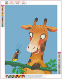 Full Diamond Painting kit - Giraffe and ant