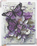 Full Diamond Painting kit - Purple butterfly