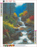 Full Diamond Painting kit - Beautiful waterfall view