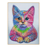 Crystal Rhinestone Diamond Painting Ki - Color cat - Hibah-Diamond painting art studio