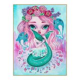 Crystal Rhinestone Diamond Painting Ki - Mermaid - Hibah-Diamond painting art studio