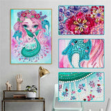 Crystal Rhinestone Diamond Painting Ki - Mermaid - Hibah-Diamond painting art studio