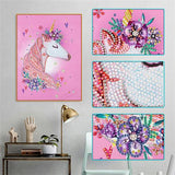 Crystal Rhinestone Diamond Painting Ki - Unicorn - Hibah-Diamond painting art studio