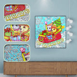 Crystal Rhinestone Diamond Painting Kit - A cat and a dog have a merry christmas - Hibah-Diamond painting art studio