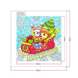 Crystal Rhinestone Diamond Painting Kit - A cat and a dog have a merry christmas - Hibah-Diamond painting art studio