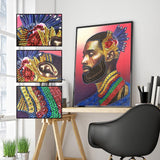 Crystal Rhinestone Diamond Painting Kit - African man - Hibah-Diamond painting art studio