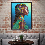 Crystal Rhinestone Diamond Painting Kit - African women - Hibah-Diamond painting art studio