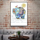 Crystal Rhinestone Diamond Painting Kit - An elephant and a bird - Hibah-Diamond painting art studio