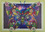 Crystal Rhinestone Diamond Painting Kit - Animal butterfly - Hibah-Diamond painting art studio