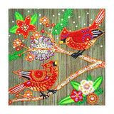 Crystal Rhinestone Diamond Painting Kit - Animal Cardinals - Hibah-Diamond painting art studio