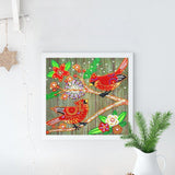Crystal Rhinestone Diamond Painting Kit - Animal Cardinals - Hibah-Diamond painting art studio