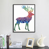 Crystal Rhinestone Diamond Painting Kit - Animal Color Deer - Hibah-Diamond painting art studio