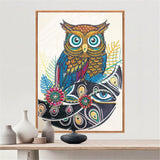 Crystal Rhinestone Diamond Painting Kit - Animal Owl - Hibah-Diamond painting art studio