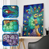 Crystal Rhinestone Diamond Painting Kit - Animal Peacock - Hibah-Diamond painting art studio