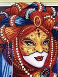 Crystal Rhinestone Diamond Painting Kit - Beautiful woman wearing a mask (18.5x22.5inch) - Hibah-Diamond painting art studio