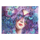 Crystal Rhinestone Diamond Painting Kit - Beautiful woman wearing a mask - Hibah-Diamond painting art studio