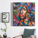 Crystal Rhinestone Diamond Painting Kit - Black Women - Hibah-Diamond painting art studio