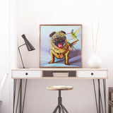 Crystal Rhinestone Diamond Painting Kit - Bulldog Dog and Hummingbird - Hibah-Diamond painting art studio