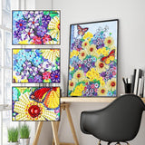 Crystal Rhinestone Diamond Painting Kit - Butterflies and flowers - Hibah-Diamond painting art studio