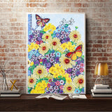 Crystal Rhinestone Diamond Painting Kit - Butterflies and flowers - Hibah-Diamond painting art studio