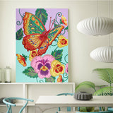 Crystal Rhinestone Diamond Painting Kit - Butterflies and Flowers - Hibah-Diamond painting art studio