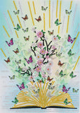 Crystal Rhinestone Diamond Painting Kit - Butterflies fly out of the book - Hibah-Diamond painting art studio