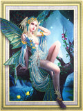 Crystal Rhinestone Diamond Painting Kit - Butterfly Elf (16x20inch)