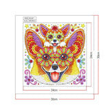 Crystal Rhinestone Diamond Painting Kit - Cartoon Animal Dog - Hibah-Diamond painting art studio