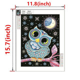 Crystal Rhinestone Diamond Painting Kit - Cartoon Animal Owl - Hibah-Diamond painting art studio