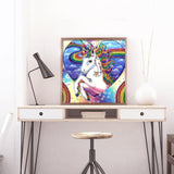 Crystal Rhinestone Diamond Painting Kit - Cartoon Animal Unicorn - Hibah-Diamond painting art studio