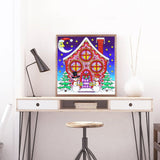 Crystal Rhinestone Diamond Painting Kit - Cartoon Christmas Hut - Hibah-Diamond painting art studio