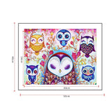 Crystal Rhinestone Diamond Painting Kit - Cartoon Owl (16x20inch) - Hibah-Diamond painting art studio