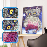 Crystal Rhinestone Diamond Painting Kit - Cartoon Owl - Hibah-Diamond painting art studio