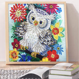 Crystal Rhinestone Diamond Painting Kit - Cartoon Owl - Hibah-Diamond painting art studio