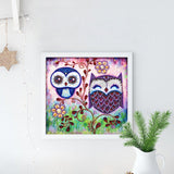 Crystal Rhinestone Diamond Painting Kit - Cartoon Owl - Hibah-Diamond painting art studio