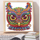 Crystal Rhinestone Diamond Painting Kit - Cartoon Owl - Hibah-Diamond painting art studio